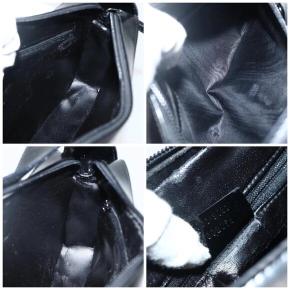 GUCCI Shoulder Bag Enamel Black Silver 001 3031 Auth 143306 - Picture 16 of 16